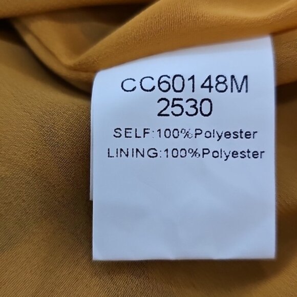 Cupshe Semi Sheer Lined Orange Floral Midi Ruffle Summer Dress Size S - Picture 8 of 8